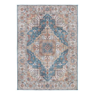 Tapis Dorsey GoodHome l. 120cm x L. 170cm bleu - Goodhome