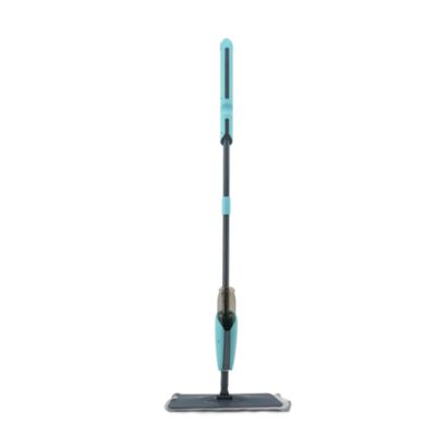 Balai serpillère microfibre avec vaporisateur GoodHome gris et bleu L.124 x l.12 cm