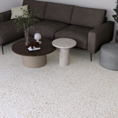 Carrelage sol intérieur aspect pierre Terazo 60 x 60 cm