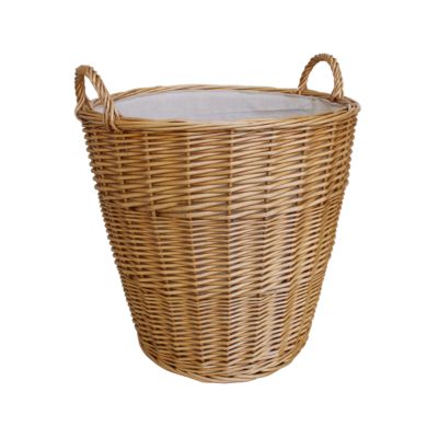 Panier à bûches en osier GoodHome Janel avec poignée charge max 10kg