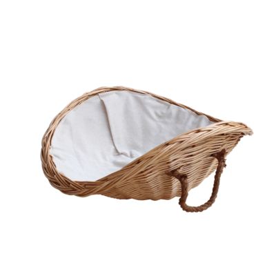 Panier à bûches en osier GoodHome Oisans avec poignée charge max 10kg