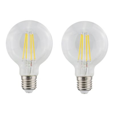 Lot 2 ampoules LED globe transparent E27 560lm 7W = 45W Ø8cm Jacobsen blanc chaud
