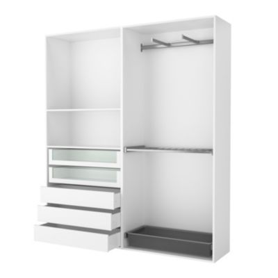 Dressing ouvert blanc GoodHome Atomia H. 225 x L. 200 x P. 45 cm - Goodhome