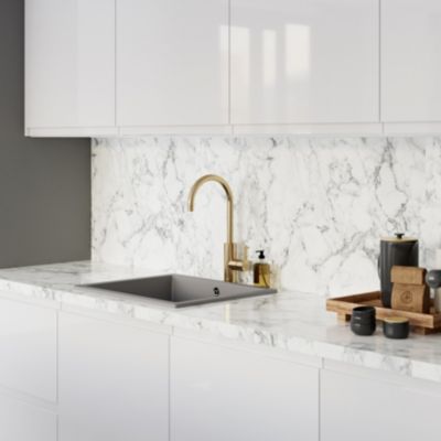 Crédence de cuisine aspect quartzite GoodHome Berberis l. 300 cm x H. 60 cm x Ep. 8 mm - Goodhome