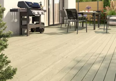 Lame de terrasse en pin Don L.240 x l.9.5 x ép.2 cm
