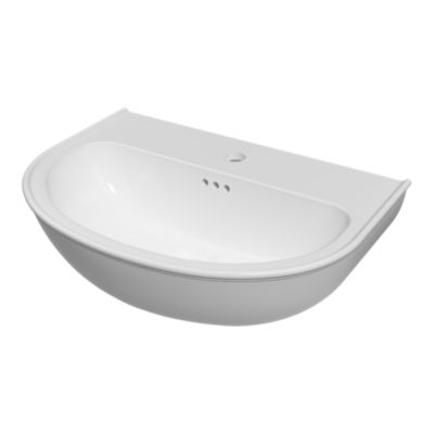 Lavabo en céramique blanc, l.56,5 x H.16 x P.40,5 cm, GoodHome Endell