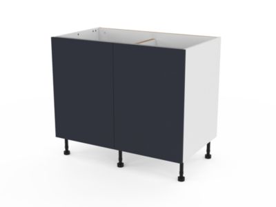 Meuble bas de cuisine avec 2 portes GoodHome Stevia bleu L. 100 x H. 72 cm - Goodhome