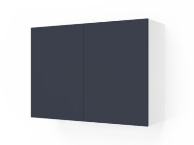 Meuble haut de cuisine avec 2 portes GoodHome Stevia bleu L. 100 x H. 72 cm - Goodhome