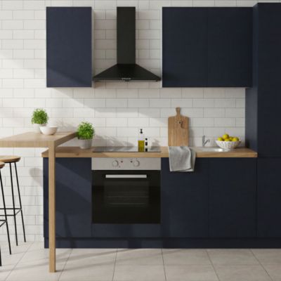 Cuisine complète GoodHome Stevia bleu sans électroménager - Goodhome