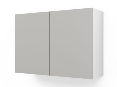 Meuble haut de cuisine avec 2 portes GoodHome Stevia gris mat L. 100 x H. 72 cm - Goodhome