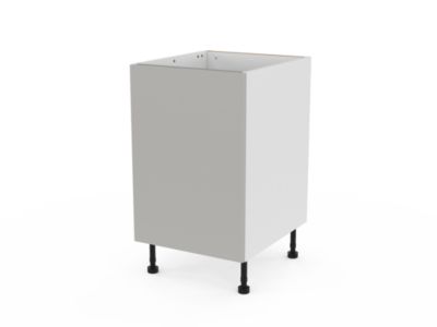 Meuble bas de cuisine avec 1 porte GoodHome Stevia gris mat L. 50 x H. 72 cm - Goodhome