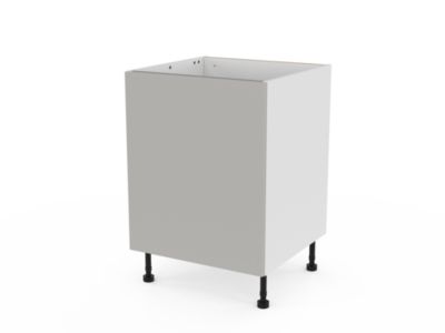 Meuble bas de cuisine avec 1 porte GoodHome Stevia gris mat L. 60 x H. 72 cm - Goodhome