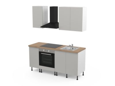 Cuisine complète GoodHome Stevia gris mat sans électroménager - Goodhome