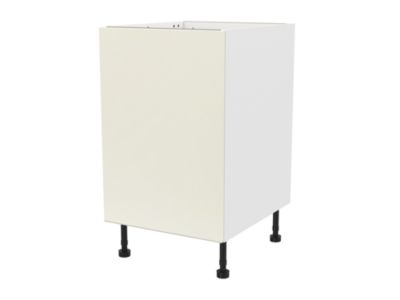 Meuble bas de cuisine avec 1 porte GoodHome Stevia crème brillant L. 50 x H. 72 cm - Goodhome