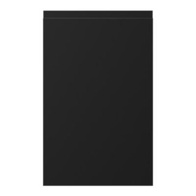 Façade de cuisine 1 porte Garcinia noir mat l. 44,7 x H. 71,5 cm GoodHome - Goodhome