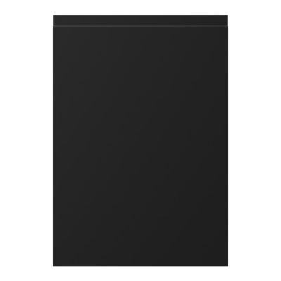 Façade de cuisine 1 porte Garcinia noir mat l. 49,7 x H. 71,5 cm GoodHome - Goodhome
