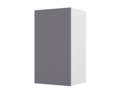 Meuble haut de cuisine avec 1 porte GoodHome Stevia gris brillant L. 40 x H. 72 cm