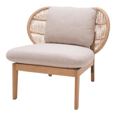 Fauteuil de jardin Hania en bois d'eucalyptus et aluminium GoodHome