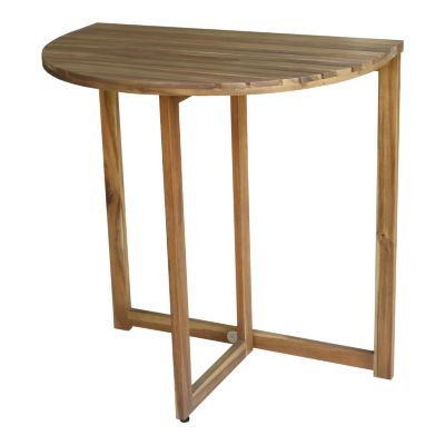 Table de jardin demi-lune pliante Lyco bois d'acacia l.70 x H.74 cm GoodHome