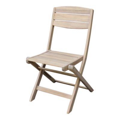 Chaise de jardin pliante Riveo GoodHome bois d'acacia H.88 cm
