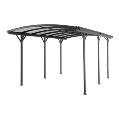 Carport en aluminium anthracite 3 x 5 m