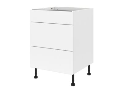 Meuble bas de cuisine avec 1 tiroir et 2 casseroliers GoodHome Stevia blanc L. 60 x H. 72 cm - Goodhome