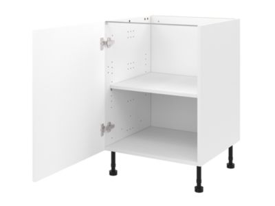 Meuble bas de cuisine avec 1 porte GoodHome Stevia blanc mat l.60 x H.72 cm - Goodhome