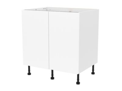 Meuble bas de cuisine avec 2 portes GoodHome Stevia blanc mat l.80 x H.72 cm - Goodhome