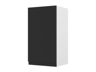 Meuble haut de cuisine blanc mat avec 1 porte noir mat l.40 x H.72 cm GoodHome Garcinia - Goodhome
