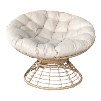 Fauteuil de jardin pivotant en rotin Papasan Palm GoodHome