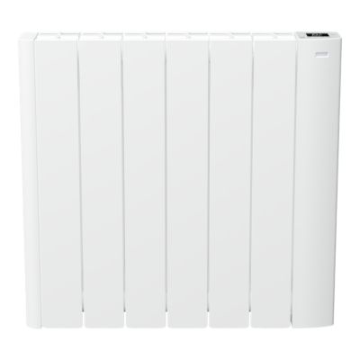 Radiateur électrique à inertie fluide connecté 1000W blanc, GoodHome Myko Basel - Goodhome