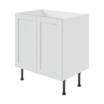 Meuble bas de cuisine avec 2 portes GoodHome Ash gris mat L. 80 x H. 72 cm - Goodhome