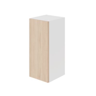 Meuble haut de cuisine avec 1 porte GoodHome Chia effet chêne clair et blanc L. 30 x H. 72 cm - Goodhome
