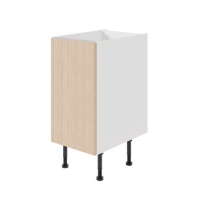 Meuble bas de cuisine avec 1 porte GoodHome Chia effet chêne clair et blanc L. 40 x H. 72 cm - Goodhome