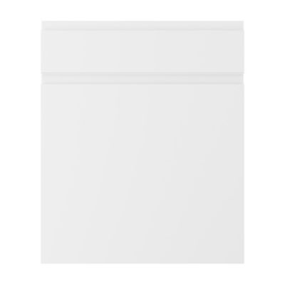Façade de cuisine 1 porte et 1 tiroir Garcinia blanc mat l. 59,7 x H. 71,5 cm GoodHome