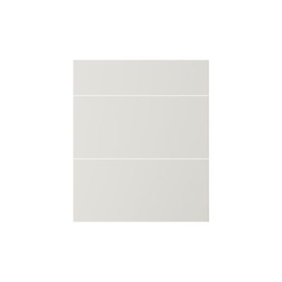 Façade de cuisine 1 tiroir et 2 casseroliers Elcot blanc l.59,7 x H.71,5 cm GoodHome - Goodhome
