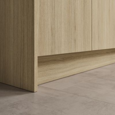 Plinthe de cuisine Elcot effet chêne H.15 x l.240 x ép.1,6 cm GoodHome - Goodhome