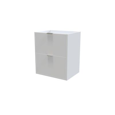 Meuble sous vasque suspendu L.60 x H.70 x P.45 cm blanc mat GoodHome Nava