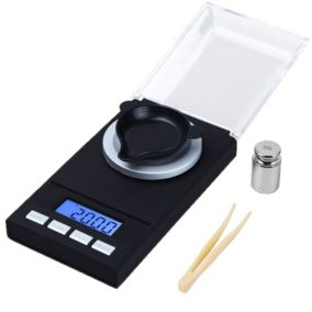 50g x 0.001g Balance de Precision Milligrammes , Balance de Bijoux Electronique avec Affichage à LED Échelle, Multifonction, Cuisi