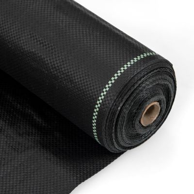 50m² Toile de Paillage Anti Mauvaises Herbes Géotextile en PP Excellente Perméabilité Installation Facile Noir 2x25m 100g/m²