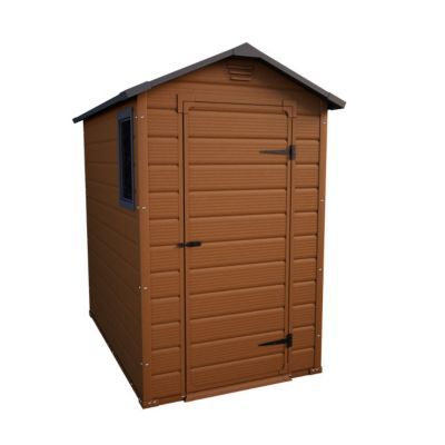 Abri de jardin résine Blooma Nebraska marron 2m²