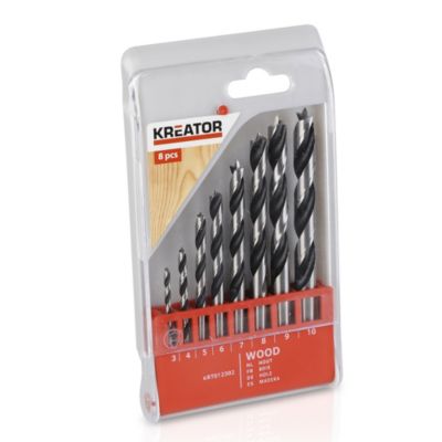 Kreator Coffret mèches à bois 8 pièces