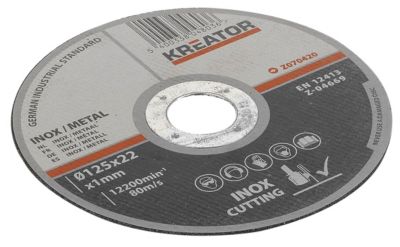 Disques à tronçonner KREATOR 125mm 222mm 10mm Métal dur