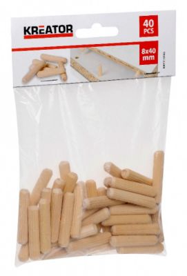 Taquets en bois pour connexions de bois rond KREATOR 40 pièces de 840 mm