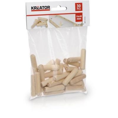 Accessoires KREATOR 40 taquets en bois 10 / 40 mm Bois Pour les connexions de bois rond