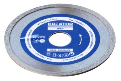 Kreator Disque diamant carrelage faïence Alésage 22 2 mm 3 disques 115 mm 1 9 mm