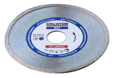 Kreator Disque diamant carrelage faïence Alésage 22 2 mm 1 disque 125 mm 2 0 mm