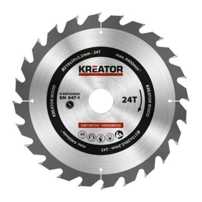 Lame de scie circulaire à carbure 24 dents 210 mm