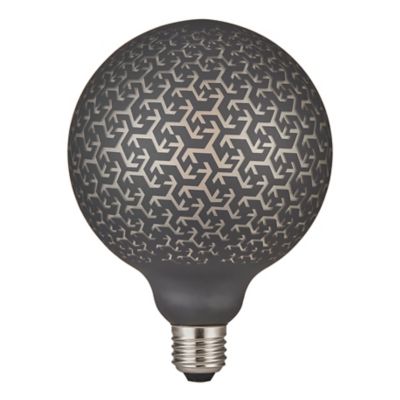 Ampoule LED décorative à motif unique dimmable E27 G125 ?12.5cm 470lm Noir blanc chaud Nordlux
