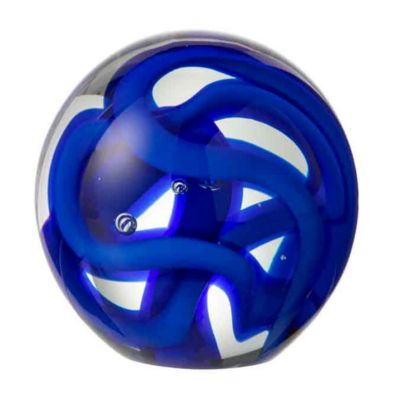 J-line Presse-Papier en Verre Guirlande 10cm Bleu - vue 2